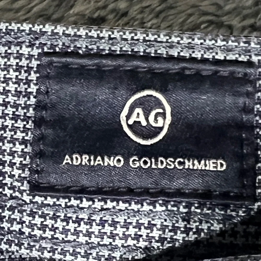 AG Adriano Goldschmied Everett‎ Slim Straight Italian Fabric Pants Grey 33x32